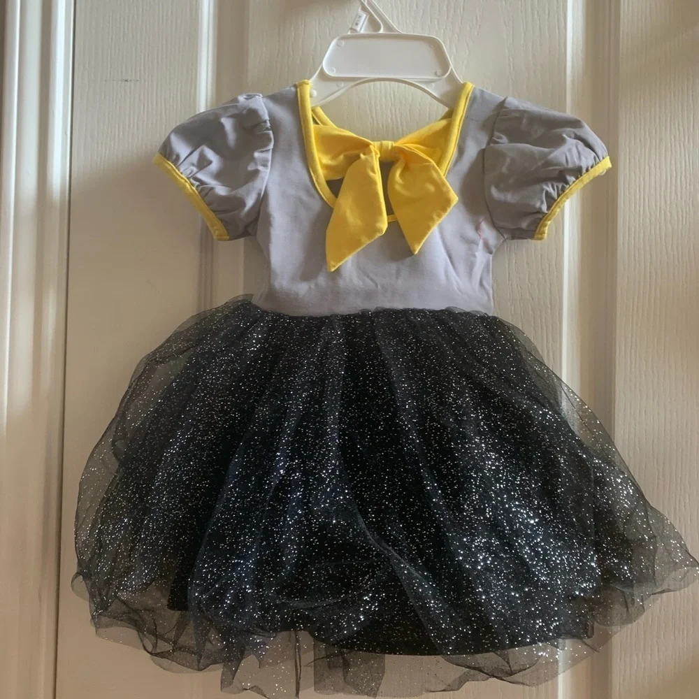 batgirl/man inspired sunday twirl dress 2T costume black yellow toddler